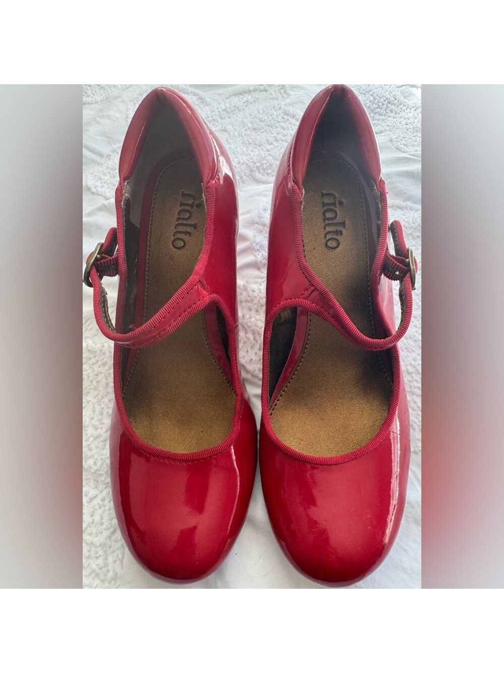 Rialto Glossy Red Mary Jane Shoes
